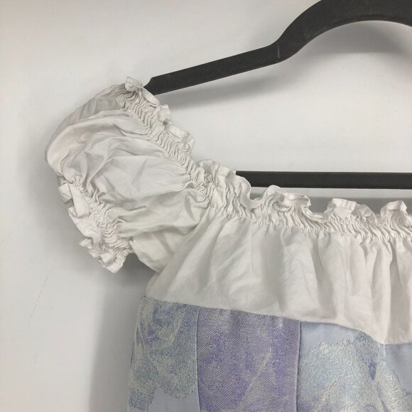 SOS Seamstress corset style off-the-shoulder crop top with lace-up detail size M - Picture 9 of 15